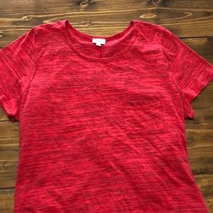 LuLaRoe Red Heathered Carly dress
